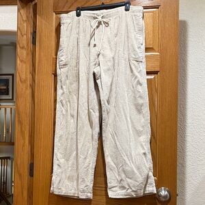 Women’s Cream Drawstring Pants